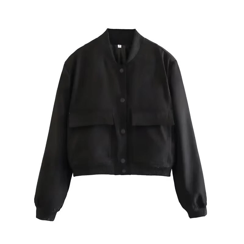 Cropped Bomber Jacket